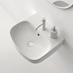 Kerasan Nolita Раковина подвесная/накладная 50х45 см, с 1 отв под смеситель, цвет белый матовый- фото
