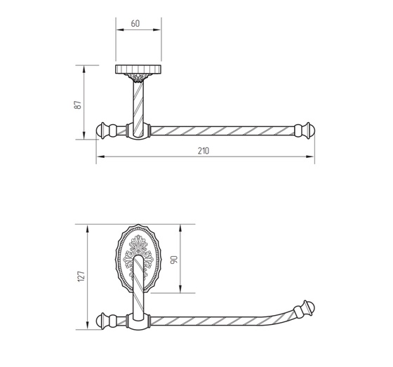 Бумагодержатель Migliore Edera- фото2