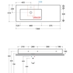 GLOBO Incantho Раковина чаша справа, накладная (1360х510 мм) без отверстия под смеситель, цвет: белый- фото4