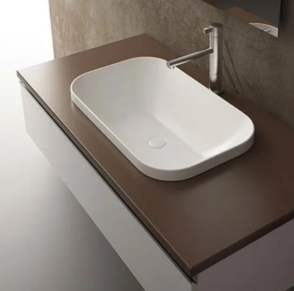 41692 Althea Movado полувстраиваемая раковина со скрытым переливом, 58х35 см- фото