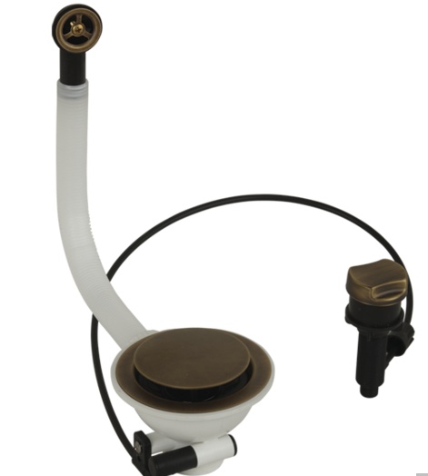 СЛИВ ДЛЯ КУХОННОЙ МОЙКИ С КРЫШКОЙ И ПЕРЕЛИВОМ D-90СМ ML.RIC-10.132- фото