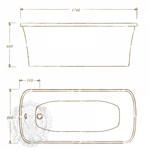 Ванна акриловая Migliore Olivia panello- фото2