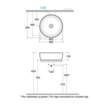 Раковина накладная 48x48 Globo Bowl+ GE048.BI- фото2