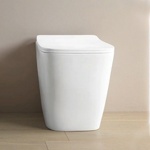 Artceram A16 Унитаз безободковый, напольный приставной слив универсальный 36х52 см, с креплениями, цвет белый.- фото