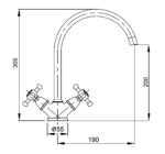 Смеситель кухонный Bugnatese Lady 951- фото2