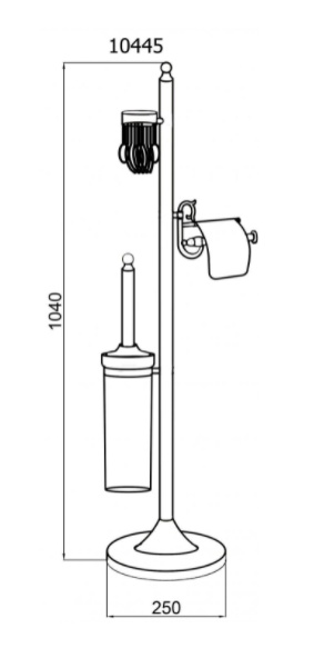 Стойка напольная трехпозиционная Boheme Brillante 10445- фото2
