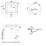 Azzurra Giunone GIU700T/ALZA Раковина врезная - фото2