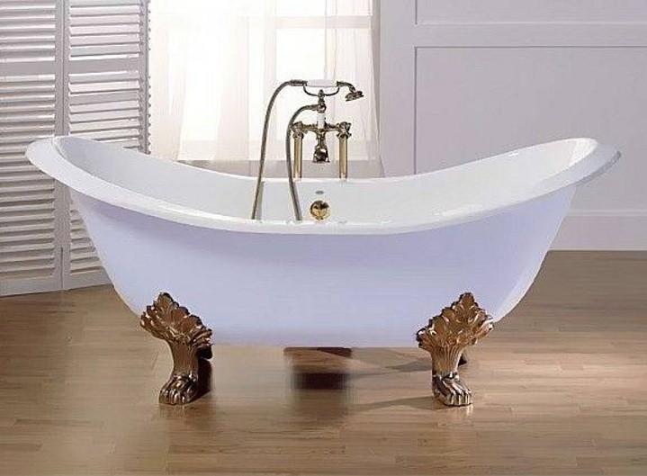 Ванна чугунная RECOR Antique 180x77 с бронзовыми ногами- фото