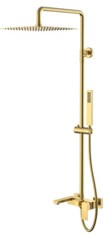 Стойка для душа/ванны с наливом  Boheme Qubic Matt Gold 478-MG- фото