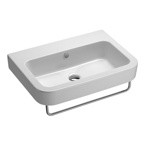 GSI Traccia Раковина с переливом 65*48cм с 1 отв. под смеситель, цвет белый- фото