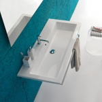 Раковина подвесная 100x47 Globo Forty3 FO100.BI- фото