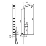 Palazzani Душевая система Yell с термостатическим смесителем- фото2