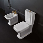 Унитаз моноблок Kerasan Waldorf  золото- фото