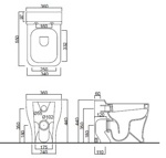 Унитаз приставной Cielo Opera Quadro OPVAQ- фото3
