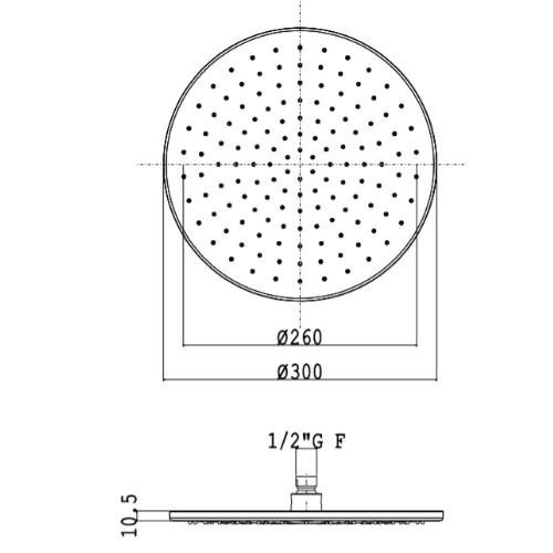 SF063AXX AquaElite верхний душ, D300 мм- фото2