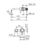 Palazzani Mimo встроенный смеситель для раковины, золото- фото2