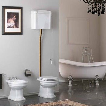Унитаз Althea Ceramica Сlassic Royal 27003 с верхним бачком в комплекте,бронза- фото