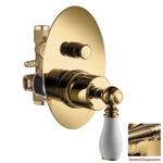 Palazzani Adams Color встроенный смеситель для ванны золото/сваровски- фото