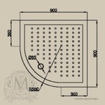 ДУШЕВОЙ УГОЛОК (Матовое стекло с декором) MIGLIORE DIADEMA ML.DDM-22.690.ST- фото3
