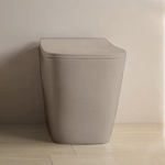 Artceram A16 Унитаз безободковый, напольный приставной слив универсальный 36х52 см, с креплениями, цвет белый матовый- фото