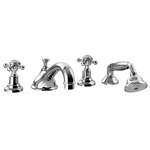 Palazzani Adams врезной смеситель для ванны с душевым гарнитуром хром- фото