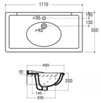 Раковина Althea Ceramica Classic Royal 30060 Calipso- фото2