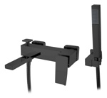 Смеситель для ванны настенный Boheme Q 143-ВВ.2 черный мат- фото