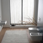 Биде подвесное 54x36 Globo Stone SSSN9.BI - фото