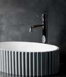 Раковина Boheme Canale рифленная глянец серебро- фото2