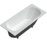 Встраиваемая ванна из камня Radostone Marcella180 Stone Surface 1800 х 800 х 600 мм серо-белая матовая- фото