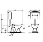 Унитаз напольный с низким бачком с фронтальной ручкой BELLA MIGLIORE Bella BLM BICR- фото3