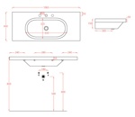 Artceram Blend Раковина c 1отв., 106x45см, цвет черный- фото2