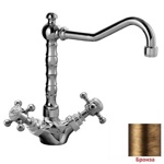 Palazzani Adams Color смеситель для раковины с высоким поворотным изливом/ бронза- фото