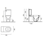 GSI Pura Унитаз моноблок 68х36см, слив универсальный- фото2