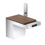 Axor MyEdition Смеситель для биде, на 1 отв., излив 145мм, со сливным гарнитуром, цвет: хром/черный орех- фото