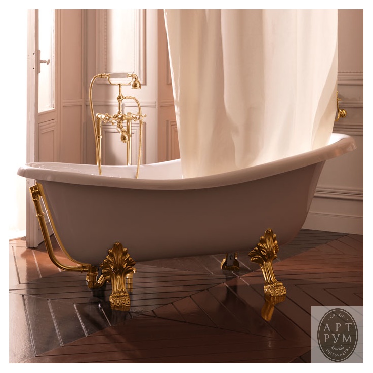 KERASAN Retro Ванна new 170х77/66см, глубина ванны 44,5см, цвет белый, ножки золото