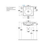 Раковина подвесная/встраиваемая 50x42 Globo Classic SCL51.BI - фото2
