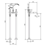 Palazzani Porter Color смеситель для отдельностоящей ванны бронза- фото2