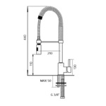 Palazzani Digit смеситель для кухни с поворотным вытяжным изливом- фото2