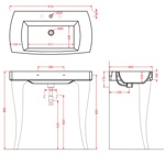 Artceram Jazz SP03 Раковина подвесная  91,5x48 см.- фото2