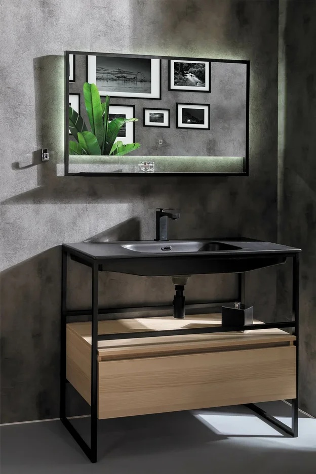 Мебель для ванной комнаты Armadi Art Loft 100 см black