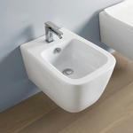 Artceram A16 Биде подвесное 36х52 см, с 1 отв под смеситель, с креплениями, цвет белый.- фото