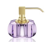 Decor Walther Kristall SSP Дозатор для мыла, настольный, хрустальное стекло, цвет: фиолетовый / золото матовое- фото