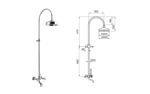 Смеситель для ванны с душевой стойкой Bugnatese Revival 401C