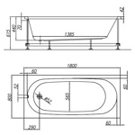 Акриловая ванна Kolpa-san Tamia, 1800х800- фото2
