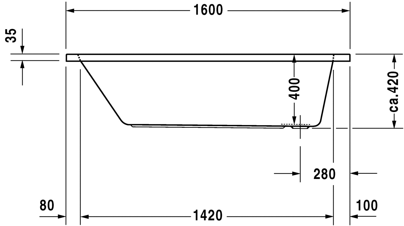   Duravit D-Code 700096 160x70