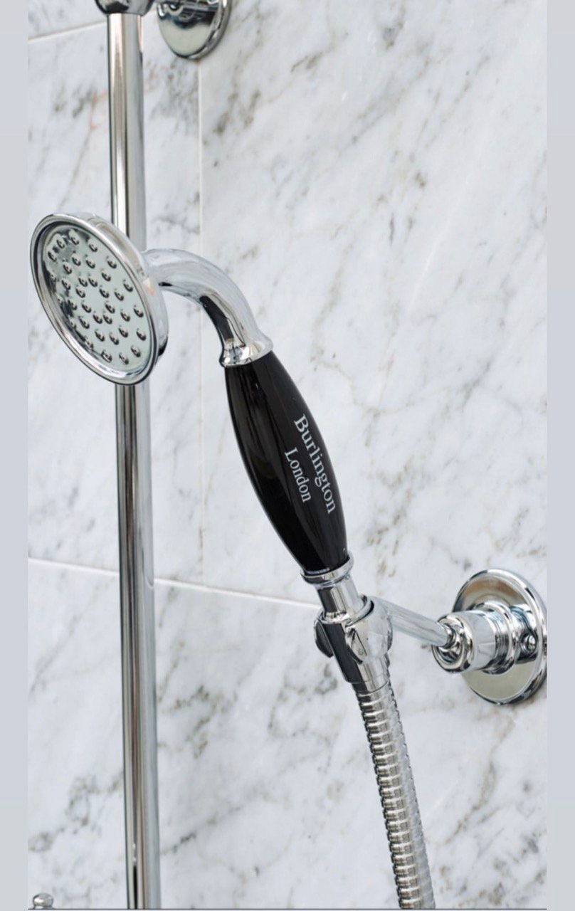 Душевая стойка с внешним термостатом Burlington BAF3S BLA- фото4