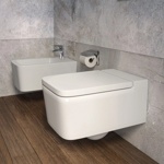 Биде подвесное Roca Inspira Square 37x56, A357535000- фото2