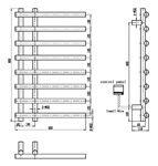 Полотенцесушитель Boheme электрический круглый сухой WHITE MATT- фото2