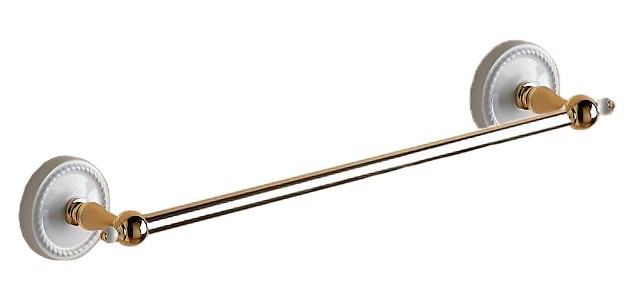 Devon DOROTHY полотенцедержатель настенный, 61см, держатели цвет: золото светлое/белый- фото